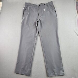 Greg Norman Golf Pants Men's Size 34x30 Gray Stretch Performance Flat Front